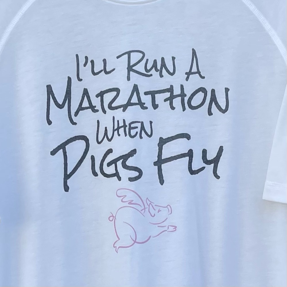 Cincinnati Flying Pig Marathon White Tshirt When Pigs Fly